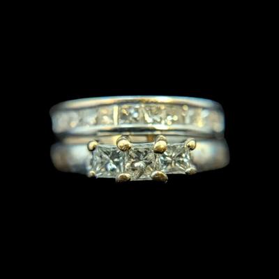 14K White Gold Wedding Ring Set, NAGL #1226093