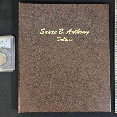 Complete Susan B. Anthony Set Including 79-S and 81-S Type 2 Clear S, in Dansco Album 