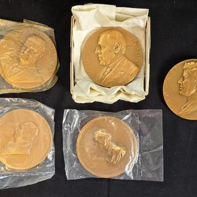 Large Bronze Presidential Tokens, 3" Diameter