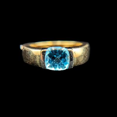 14K Two Tone Gold Topaz Ring, NAGL #1226094