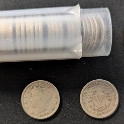 Roll of 40 Liberty "V" Nickels - #2