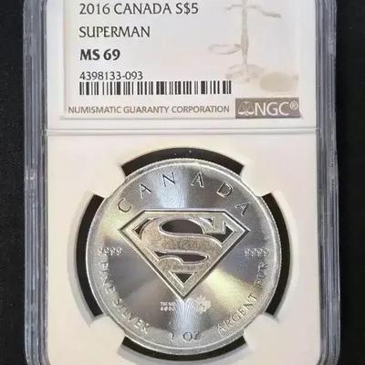 2016 Canada Superman Silver 1oz Coin NGC-69