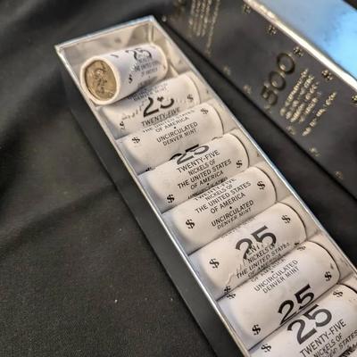 500 Uncirculated 2005 Nickels (20 Rolls)