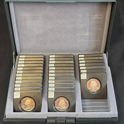 31 Proof Washington Quarters, 1968-96 Sequential Year Set