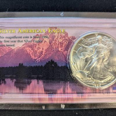 1986 First Year Silver Eagle 