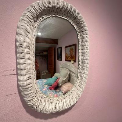 Wicker mirror