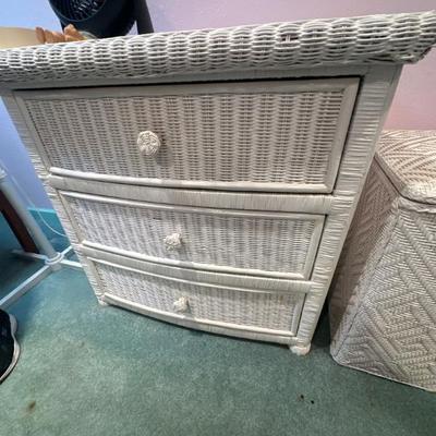 Wicker nightstand