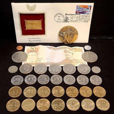 Coins, International Money & Gold Stamp Replica Collection