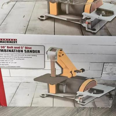 Central Machinery Combination Belt & Disc Sander – Open Box