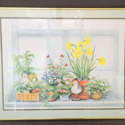 Original Watercolor by Barbara Kauffmann-Locke, Signed & Framed