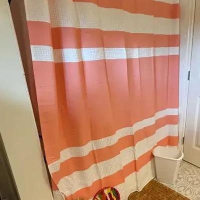 Bathroom Décor Collection in Coral & White