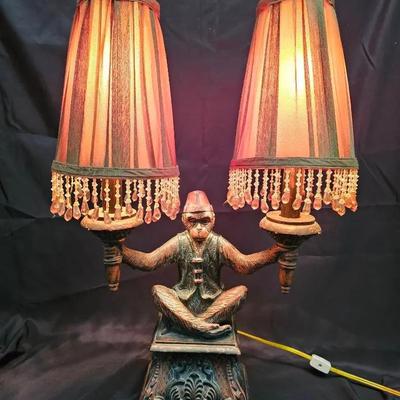 Vintage Novelty Monkey Lamp