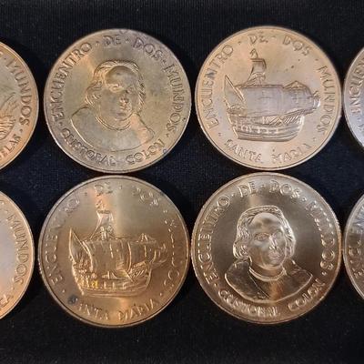 Commemorative Encuentro de Dos Mundos Quincentenary Medals – Columbus, Isabella & Ships