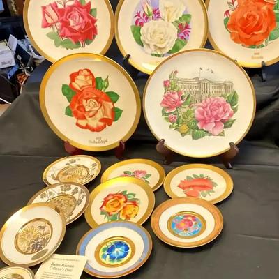 Decorative Collector Plates – Roses & Floral Designs