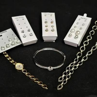 Waltham Watch, Sterling Silver Bracelet, & More