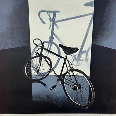 Lowell Nesbit Lithograph Of Bicycles 