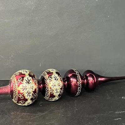 Ornate Glass Tree Topper, Vintage 