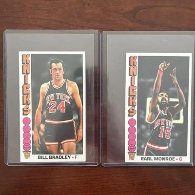 1976 Topps Basketball Cards. Bill Bradley & Earl Monroe