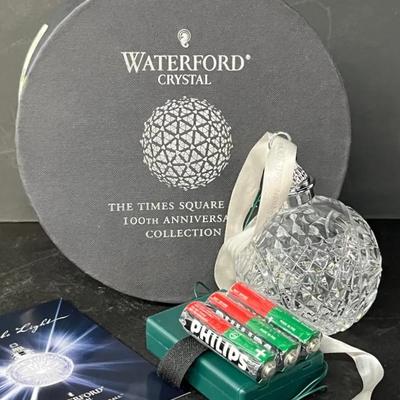 Waterford Crystal The Times Square Ball 100th Anniversary Collection Lead Crystal Lighted Ornam
