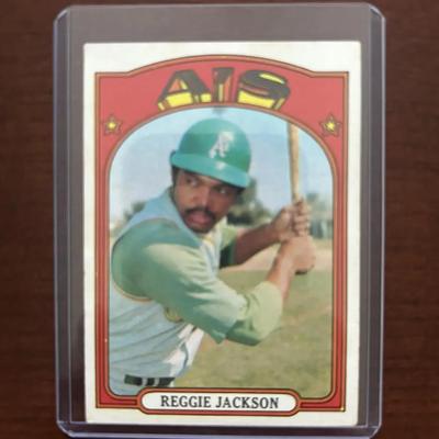 1972 Topps Baseball Card. Reggie Jackson - Oakland Athletics. Card #435
