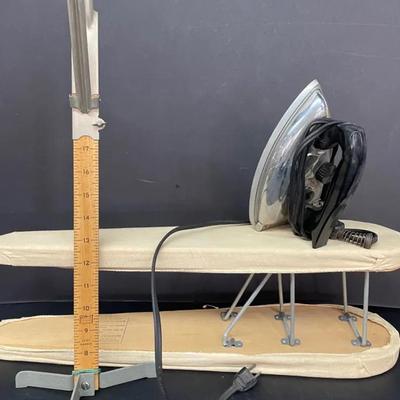 Antique Pin-it Ruler, Landers Frary Iron And Ironing Sleeve Board 