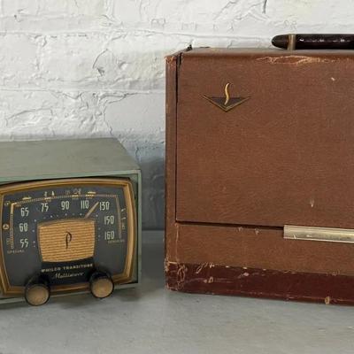Pair (2) Vintage Tube Radios, Philco Transitone & Sears Roebuck Silvertone