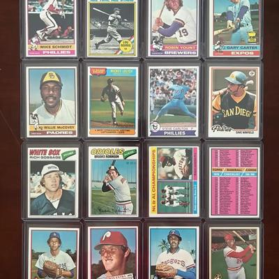 1970s Topps Baseball Cards. Mike Schmidt, Lou Gehrig, Robin Yount, and More