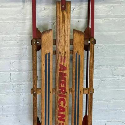 Vintage ‘American’ Wood & Metal Sled
