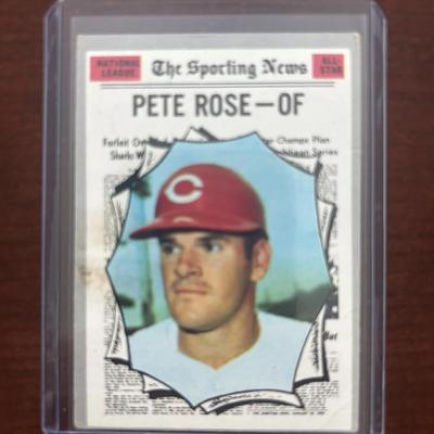 1970 Topps Baseball Card. Pete Rose All Star - Cincinnati Reds. Card #458