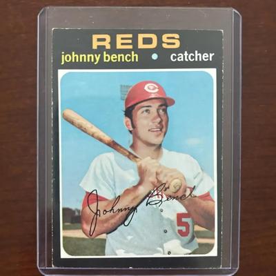 1971 Topps Baseball Card. Johnny Bench - Cincinnati Reds. Card #250