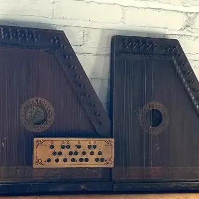 Two Antique Auto Harps / Zithers