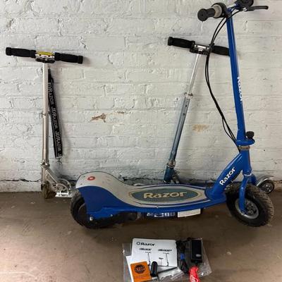 3 Scooters For Parts/Repair Including Razor Electric