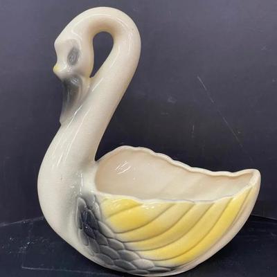 Vintage USA Large Swan Pottery Planter 