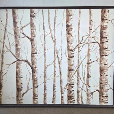 MCM Original Oil Painting On Canvas Signed By Stephen Kaye