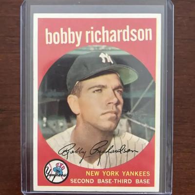 1959 Topps Baseball Card. Bobby Richardson - New York Yankees. Card #76