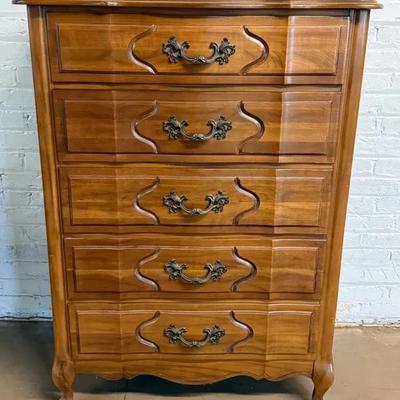 Vintage Fruitwood Chest Of Drawers