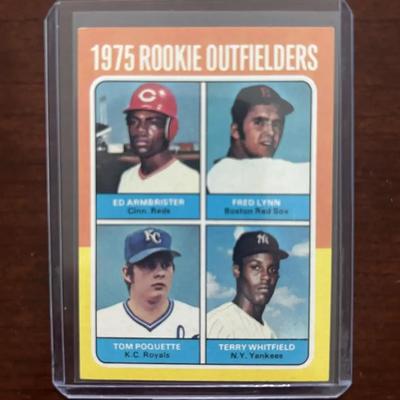 1975 Topps Baseball Card. Rookie Outfielders. Fred Lynn Rookie Card. Card #622