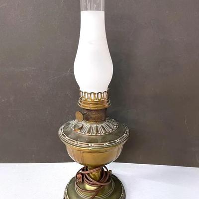 Antique Aladdin No.5 Brass Electric Lamp