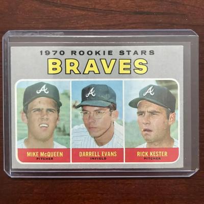 1970 Topps Baseball Card. Braves Rookie Prospects. Darrell Evans Rookie Card. Card #621