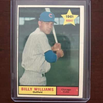 1961 Topps Baseball Card. Billy Williams Star Rookie - Chicago Cubs. Card #141