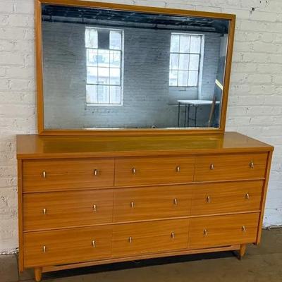 Cavalier Fine Furniture MCM 9-Drawer Dresser w/ Mirror