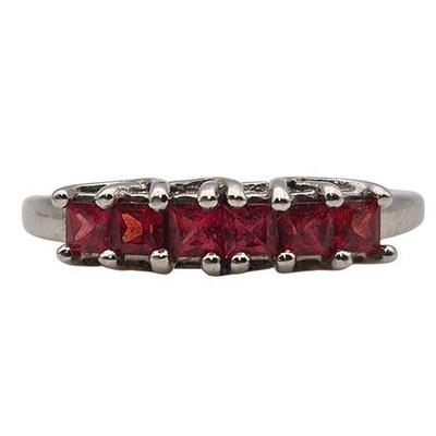 14K White Gold Ruby Ring