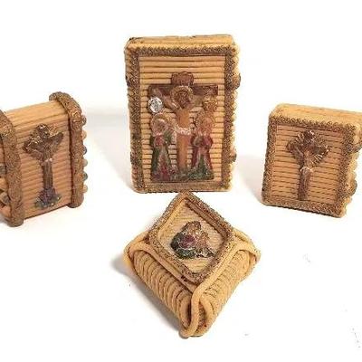 Wachsstockl - Waxstick Bavarian 19th Century Religious Waxwork Art