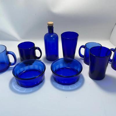 Cobalt Blue Glass Set