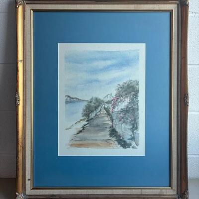 Framed Watercolor Painting by Karin Andersen