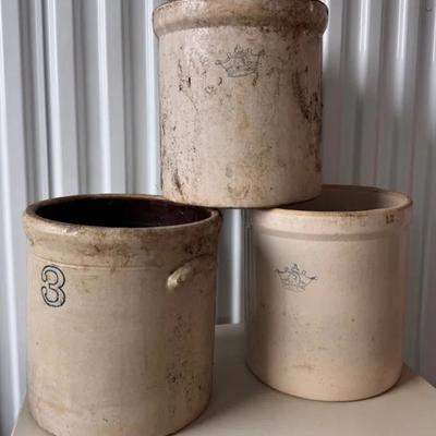 Antique 3 Gallon Crocks 