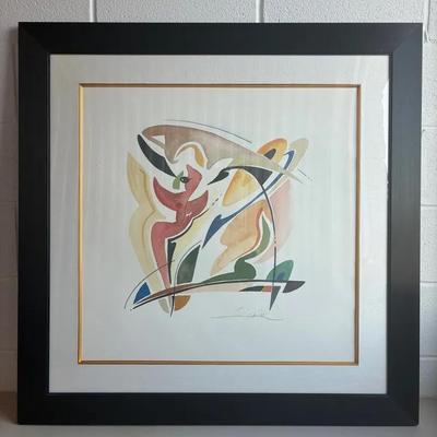 Framed Alfred Gockel Abstract Lithograph