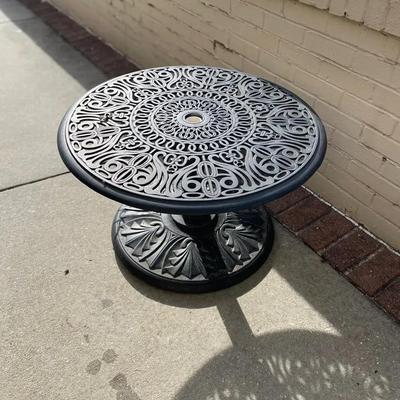 Outdoor & Patio Umbrella/Side Table - Cast Metal
