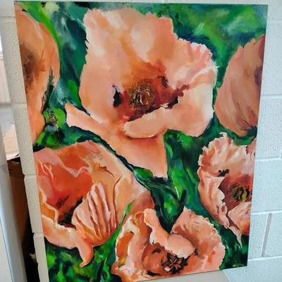 Poppy Painting In Oil