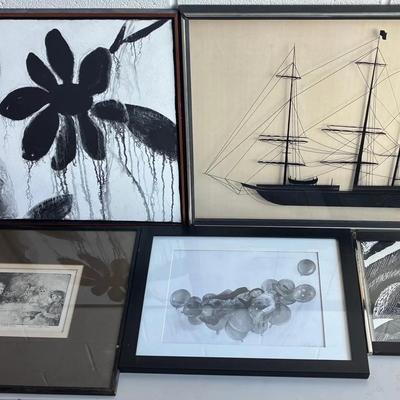 Black and White Artwork Lot